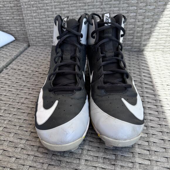 Nike Huarache Fastflex Football Cleats Lace Up 923429-015 Black Gray Mens‎ 10.5 - Picture 3 of 8